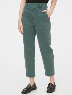 Gap Barrel Khaki Chino Pants Trousers Moores Green 4